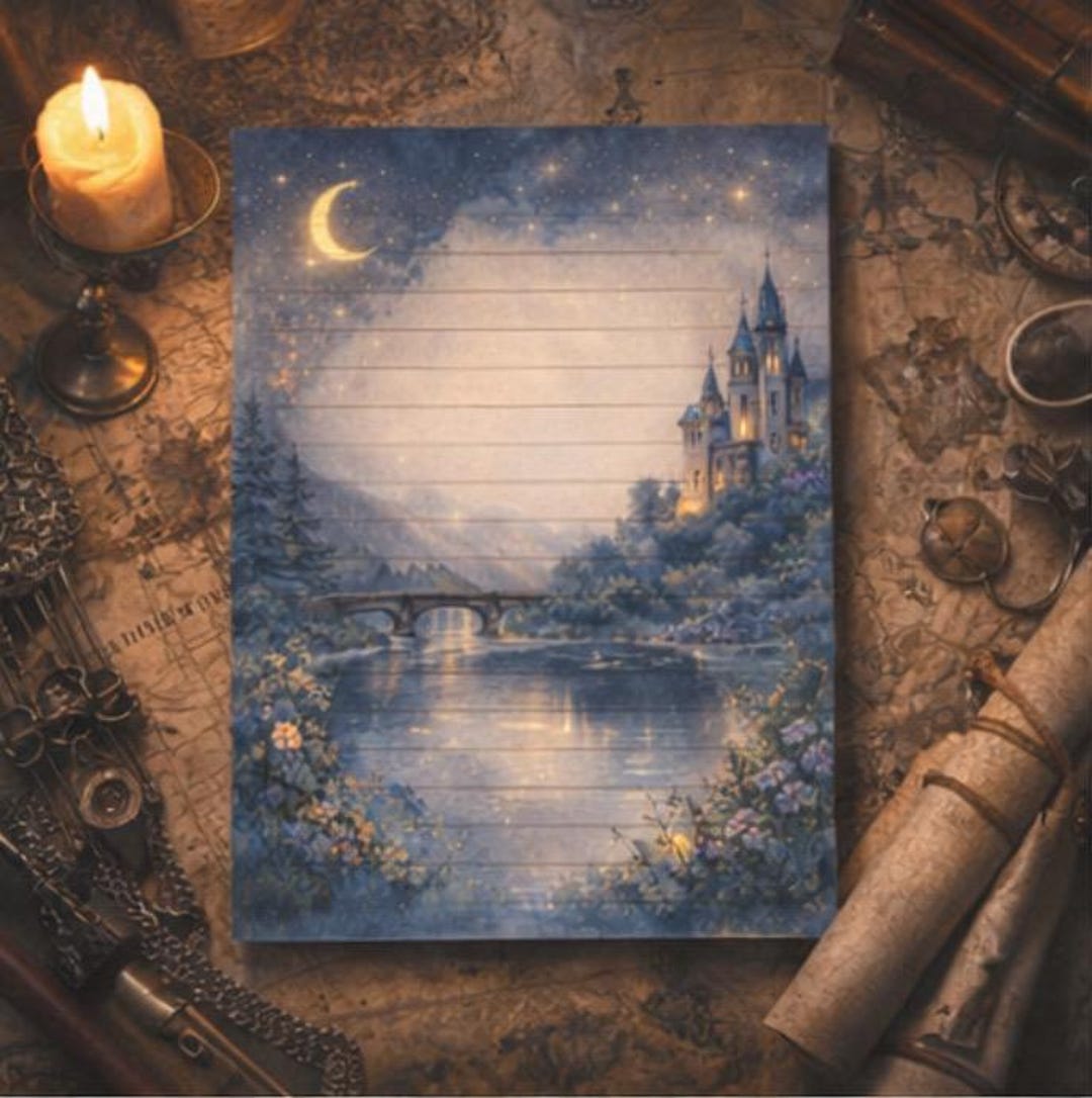 Printable Writing Paper Set – Fantasy Fairycore Castle Stationery, A4 ...