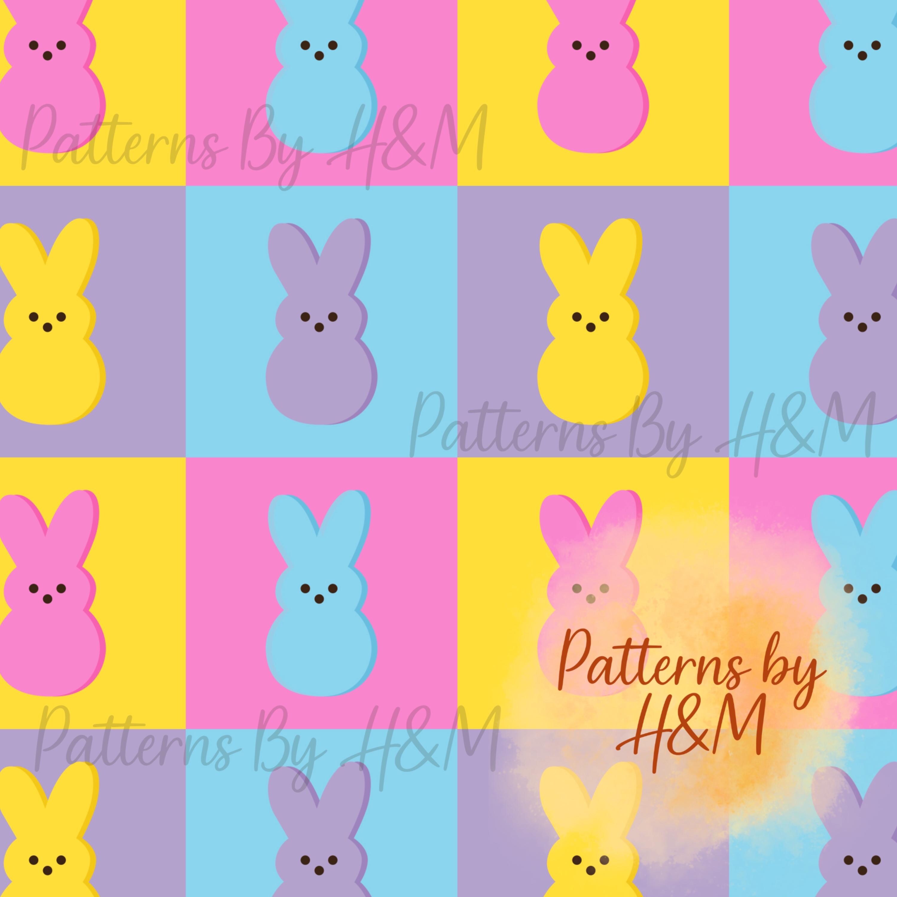 Checkered Peeps Seamless Pattern | Digital Download | Repeating Pattern ...