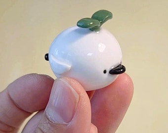 Sprout Lovie Desk Friend | Shima Enaga Inspired Bird Figurine | Handmade Polymer Clay Decor