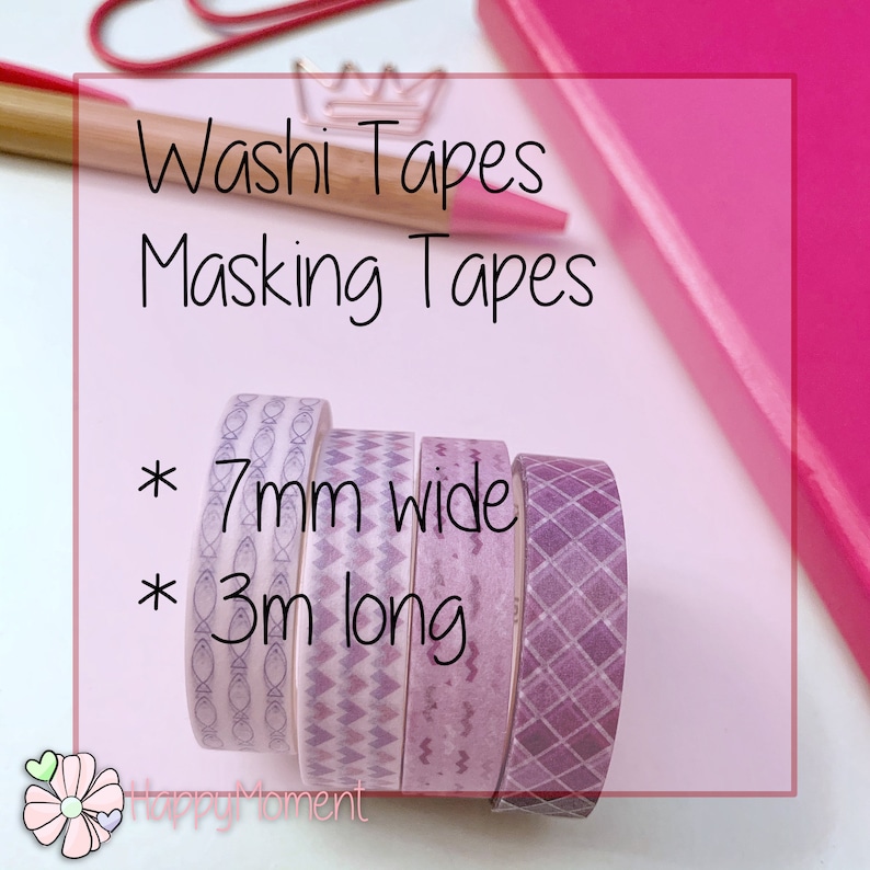 Slim Masking Tape 1 roll Rose gold Washi Tape