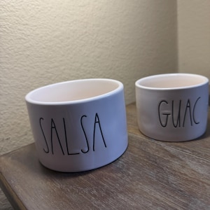 Rae Dunn by Magenta Salsa and Guac bowls.