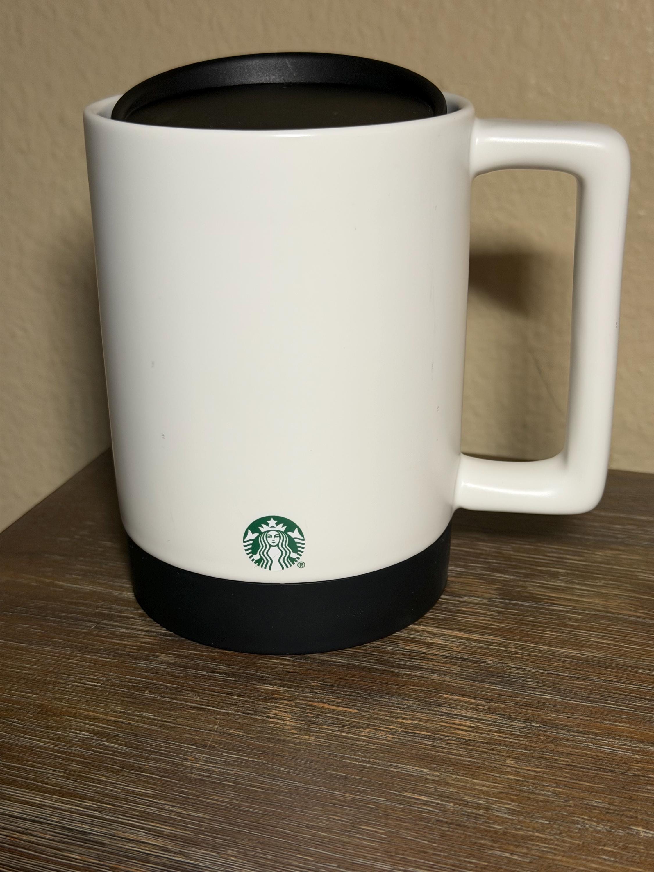 NEW Starbucks 2023 White Ceramic Mug With Rubber Bottom 14 Oz - Etsy