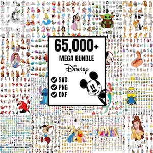 65000+ Special Mega Bundle SVG PNG | Princess, Mickey Mouse, Pixar Clipart | Digital Download Sublimation Files | Cartoon Bundle|Mega Bundle