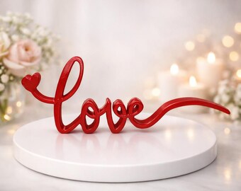 Valentine's Day LOVE lettering decoration – 3D printed Valentine's Day gift – Modern love decoration for the home – Romantic gift for couples