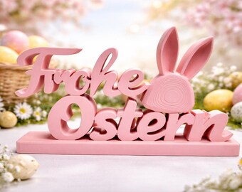 Easter Bunny Happy Easter Minimalist 3D Easter Decoration in Pink Modern Spring Decoration Design Easter Eggs Lovingly Unique