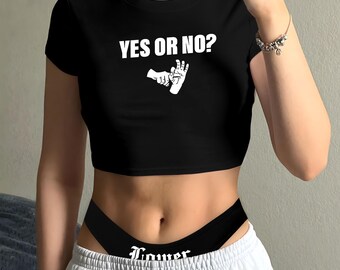 Zestaw z koszulką i stringami Y2K Baby, abstrakcyjny graficzny krótki top, modny dwuczęściowy komplet, dopasowany krój