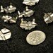 A Dozen 13mm x 18mm Pear Flatback Stone Platinum Finish Sew On Settings