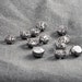 A Dozen Size 39ss/8mm Platinum Finish Chaton Style 2 Loop Sew On Rhinestone Settings Rose Montees 4 Holes