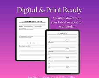 Dissertation Research Tracker | Grad School Thesis Log | Literature Review Template