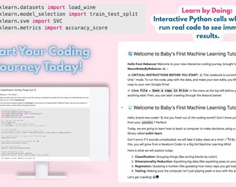 Python + Machine Learning | Google Colab Notebook Tutorial | Coding for Beginners