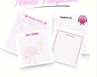 Neurowissenschaftliche Notizen Vorlage | Gehirnanatomie, Biologie Studie (PDF Download)