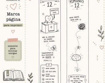 Bible Journaling Bookmark Printable romanos12