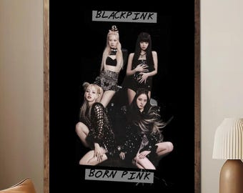 Black Pink Group Poster - Poster Din A1,A2,A3,A4 (portrait) - Etsy