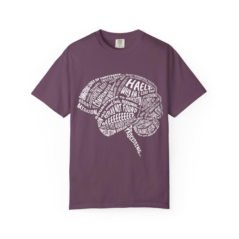 Brain Word Art T-shirt | Anatomy Typography Tee, Neuro Science Design image 9