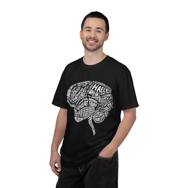 Brain Word Art T-shirt | Anatomy Typography Tee, Neuro Science Design image 2