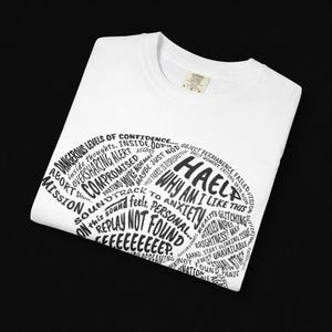 Brain Word Art T-shirt | Anatomy Typography Tee, Neuro Science Design image 4