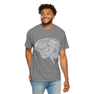 Brain Word Art T-shirt | Anatomy Typography Tee, Neuro Science Design image 8