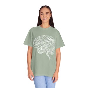 Brain Word Art T-shirt | Anatomy Typography Tee, Neuro Science Design image 6