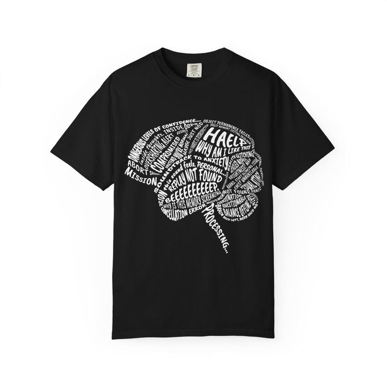 Brain Word Art T-shirt | Anatomy Typography Tee, Neuro Science Design image 3