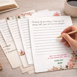 JW Floral Bird Writing Paper | Cheerful Stationery (Digital Download)
