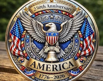 Moneda conmemorativa del 250 aniversario de EE. UU. 1776–2026, moneda American Eagle Liberty, moneda conmemorativa patriótica,
