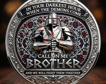 Moneda conmemorativa de los Caballeros Templarios, moneda de la Hermandad de Caballeros, moneda de los cruzados medievales, unidos por el honor, forjada en acero, regalo de colección para caballeros.