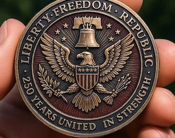 Moneda conmemorativa del 250 aniversario de EE. UU. (1776-2026), moneda de honor, coraje y sacrificio, regalo patriótico en homenaje a los veteranos.