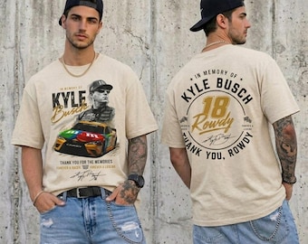 RIP Kyle Busch Shirt Rowdy Tribute T-Shirt In Memory Motorsport Graphic Tee Auto Racing Fan Memorial Kleding Unisex Cadeau
