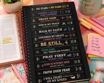 Christian Vintage VH1 Spiral Notebook | Scripture Inspired Ruled ...