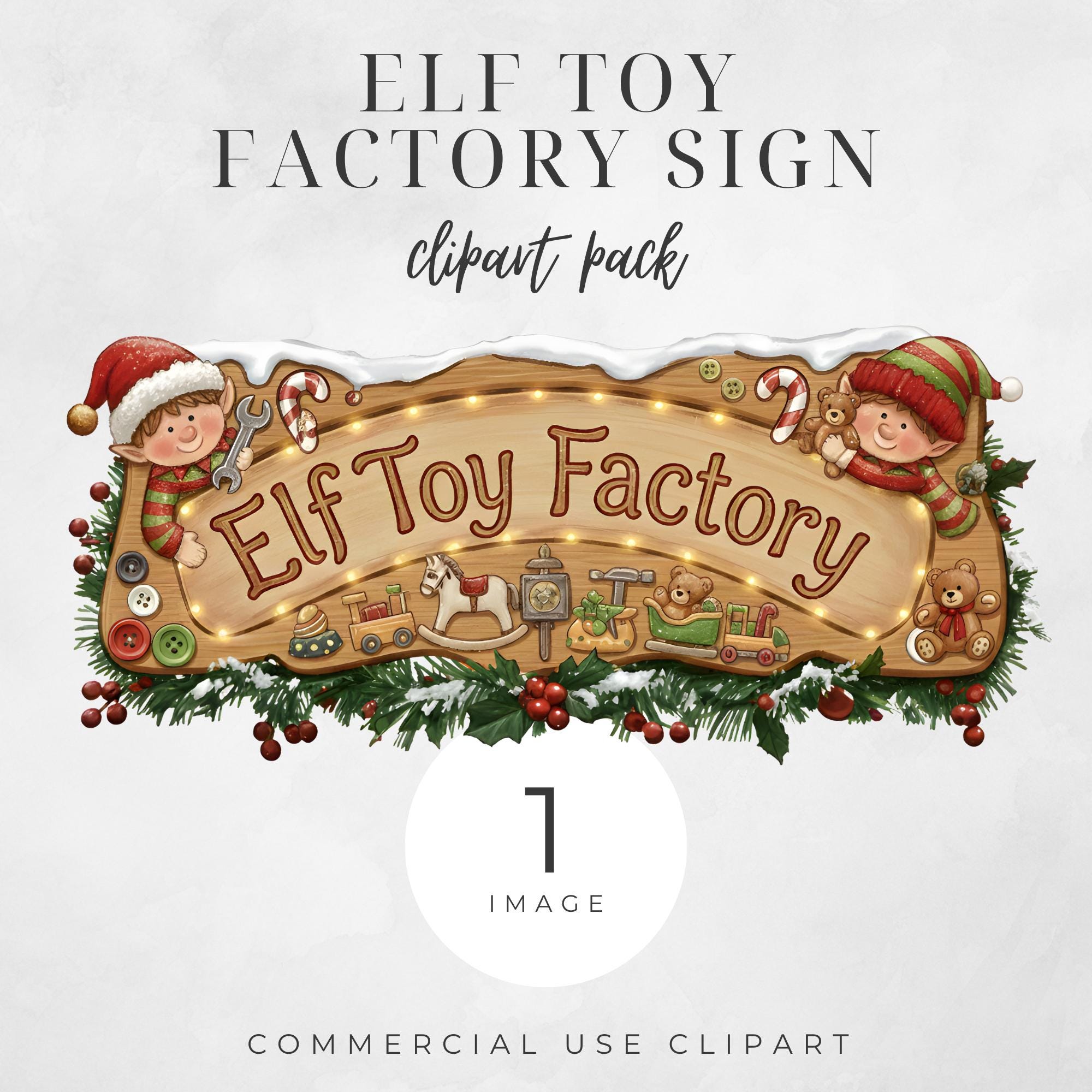 North Pole Toy Factory Sign - Etsy