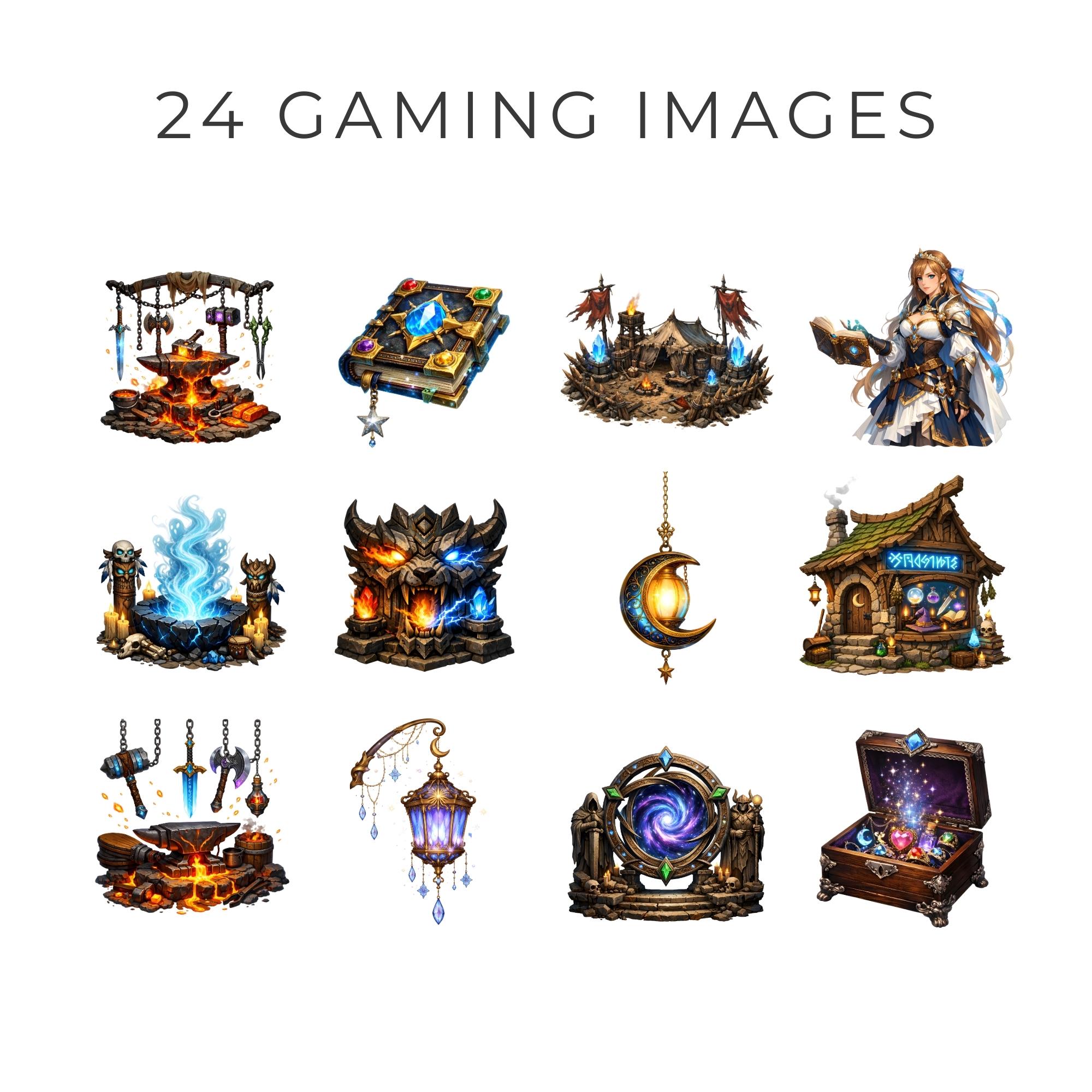 Rpg Great Graphics Fantasy RPG Clipart Pack, Crystal Realm PNG Graphics, Magical Buildings ...