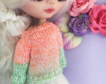 Cozy Chunky Knit Neon Doll Sweater