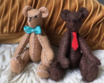 Miniature Jointed Teddy Bear CHOOSE YOUR COLOR