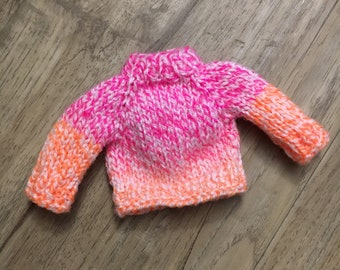 Cozy Chunky Knit Miami Sunset Doll Sweater