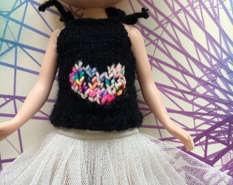 Handknit LOVE strappy tank top