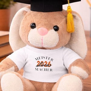 Mästarhantverkare 2026 Personlig oroätare för tentaångest, lyckobringande gosedjur med namn, uppmuntrande present till hantverkare