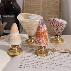 Handcrafted Shell Wax Seal Stamp – Brass Base, Unique Ocean-Inspired Design for Wedding Invitations, Crafts & Letters