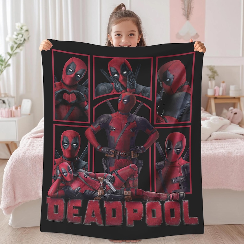Couverture Deadpool, couverture Deadpool Wade Wilson, jetée super-héros Deadpool Avengers pour canapé-lit image 2
