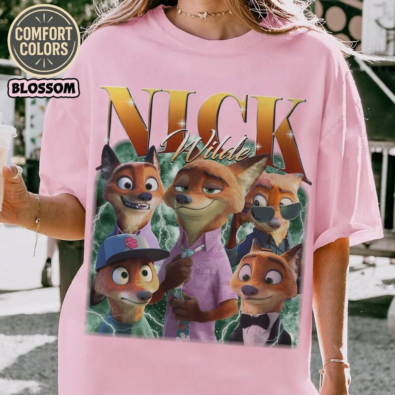 Disneyland Zootopia Nick Wilde Shirt, Judy Hopps and Nick Wilde T-shirt, Zootopia 2 2026, Disneyland Family Trip 2026 image 1