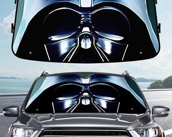 Volto di Darth Vader, fan di Star Wars, Anakin Skywalker, parasole per parabrezza, parasole per auto con il volto di Darth Vader, parabrezza per auto per fan di Star Wars