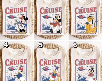 Personalized Disneyland Cruise Line Comfort Colors Shirt, Mickey And Friends Cruise Tee, Let's Cruise Shirt, Wish Dream Magic Wonder Fantasy