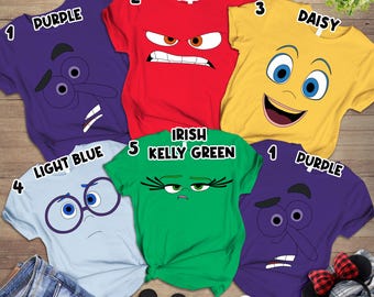 Inside Out Halloween Costume Shirt, Inside Out Costumes Shirt for Family Group, Inside Out Matching Shirt, Disneyland Family Trip Shirt