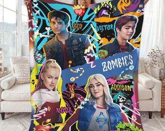 Zombies 4 Blanket Gift, Zombies 4 Dawn Of The Vampires Blanket, Dawn Of The Vampires Birthday Blanket Gift, Zombies 4 Blanket