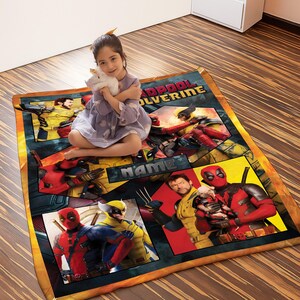 Deadpool And Wolverine Blanket, Deadpool Wolverine Blanket, Deadpool Avengers Superhero Throw Blanket for Bed Couch Sofa image 6