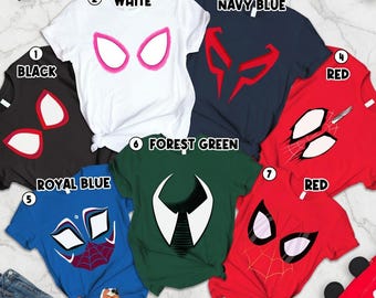 Spider-Man über das Spinnenvers-Kostüm, Spider-Man-Halloween-Cosplay Shirt, Spinnen-Punk-Shirt, Superhelden-Kostüm, Miles Morales Shirt
