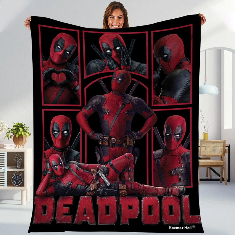 Couverture Deadpool, couverture Deadpool Wade Wilson, jetée super-héros Deadpool Avengers pour canapé-lit image 3