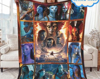 Personalized Avatar Fire And Ash Blanket, Fire And Ash Blanket, Jake Sully And Neytiri Blanket, Avatar Movie 3 Blanket, Disneyland Blanket