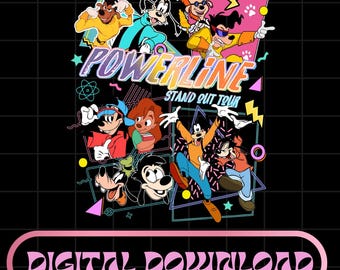 Powerline PNG del film Pippo d'epoca, Un film Pippo Png, Powerline Stand Out Tour Png, Powerline Max Goof Png, Download digitale del viaggio a Disneyland