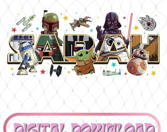 Personalized Starwars Characters PNG, Custom Starwars Png, Disneyland Vacation, Galaxys Edge Trip, Disneyland Starwars Png, Digital Download