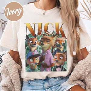 Disneyland Zootopia Nick Wilde Shirt, Judy Hopps and Nick Wilde T-shirt, Zootopia 2 2026, Disneyland Family Trip 2026 image 2